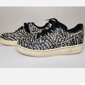 Nike Air Force 1 Low '07 LV8 "Just Do It" AO6296-001 Black 2018 JDI Size 2Y